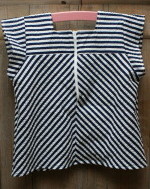 back pattern cut on bias with zipper