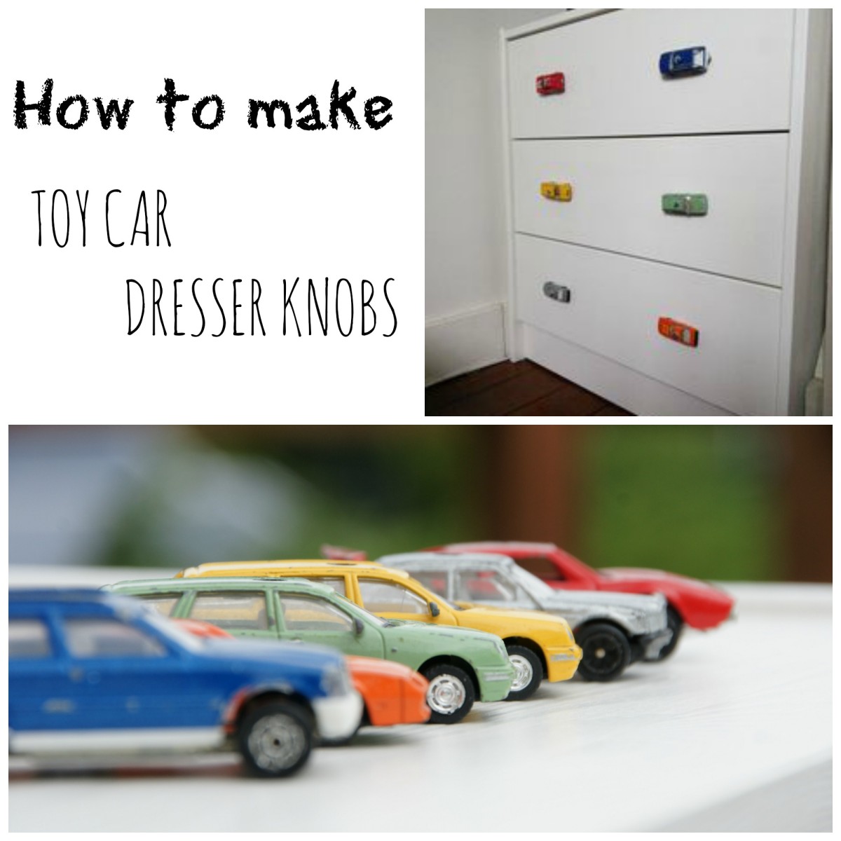 Replacing Boring Dresser Knobs With Toy Cars